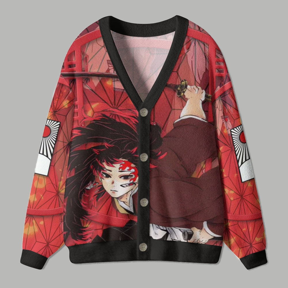 Demon Slayer anime Knitted cardigan