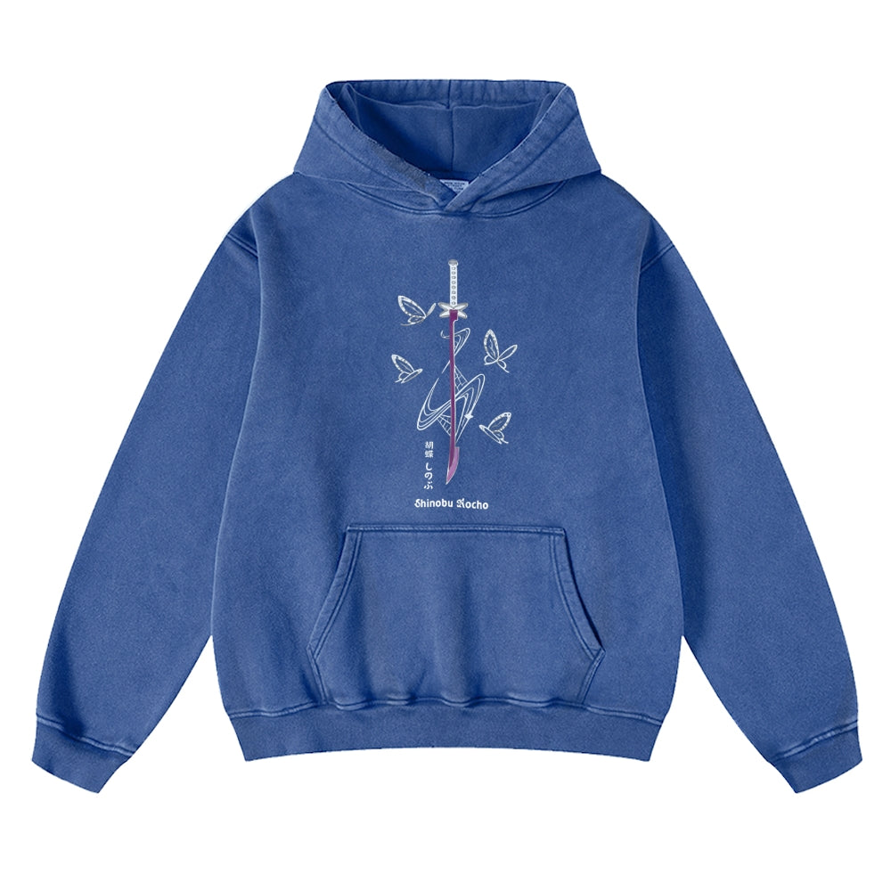 Demon Slayer washed unisex anime hoodie