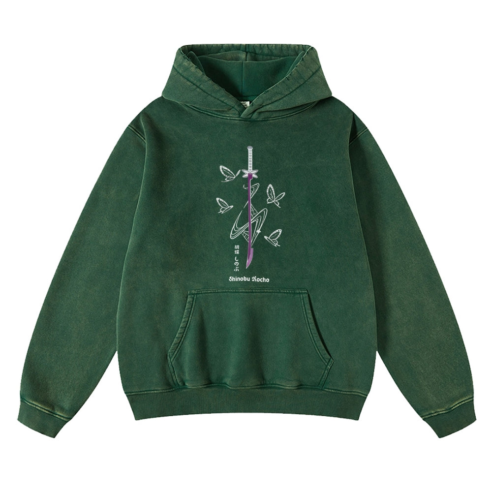 Demon Slayer washed unisex anime hoodie