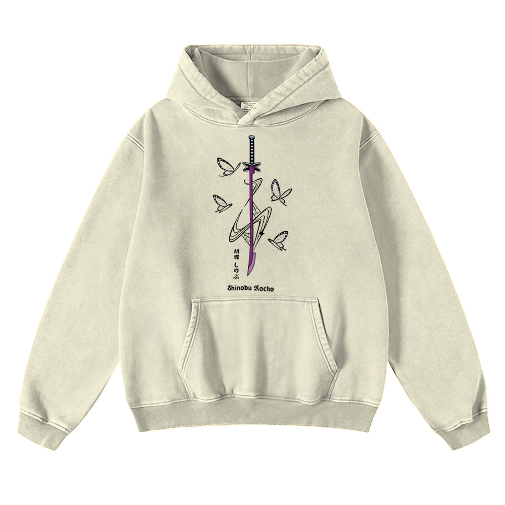 Demon Slayer washed unisex anime hoodie