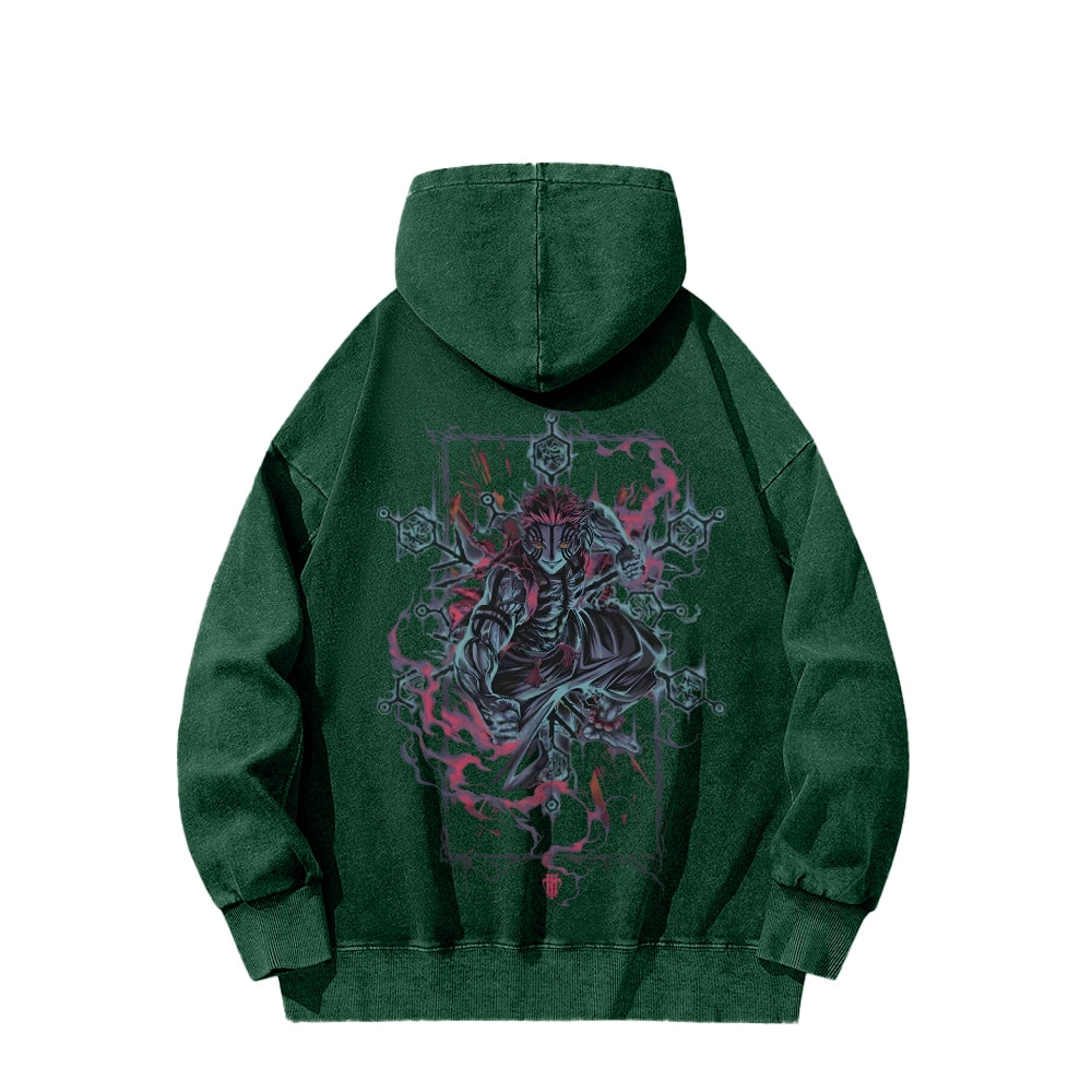 Demon Slayer washed unisex anime hoodie