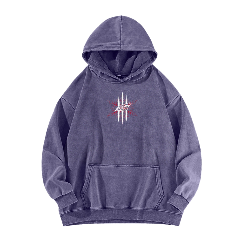 Demon Slayer washed unisex anime hoodie