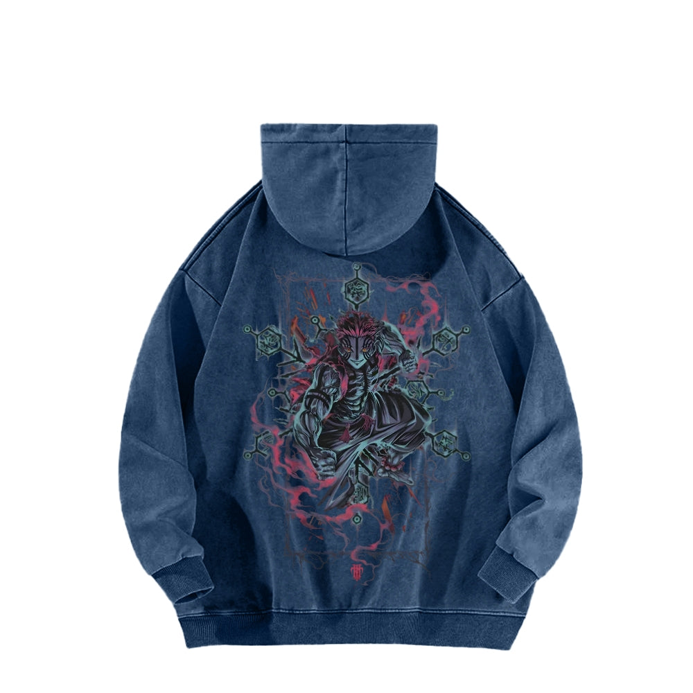 Demon Slayer washed unisex anime hoodie