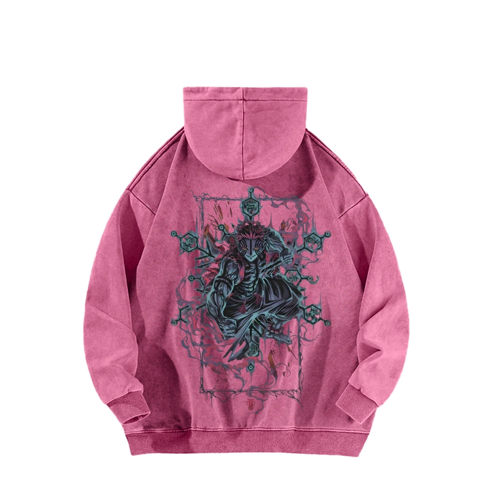 Demon Slayer washed unisex anime hoodie