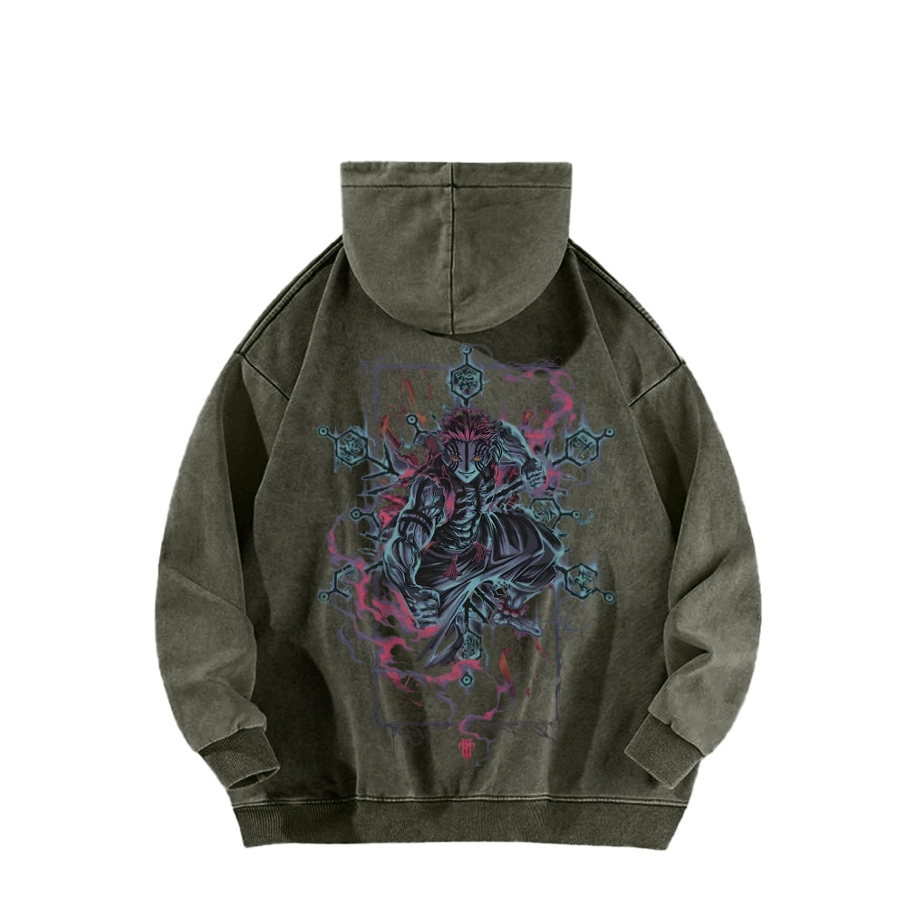 Demon Slayer washed unisex anime hoodie
