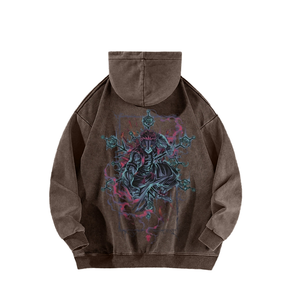 Demon Slayer washed unisex anime hoodie