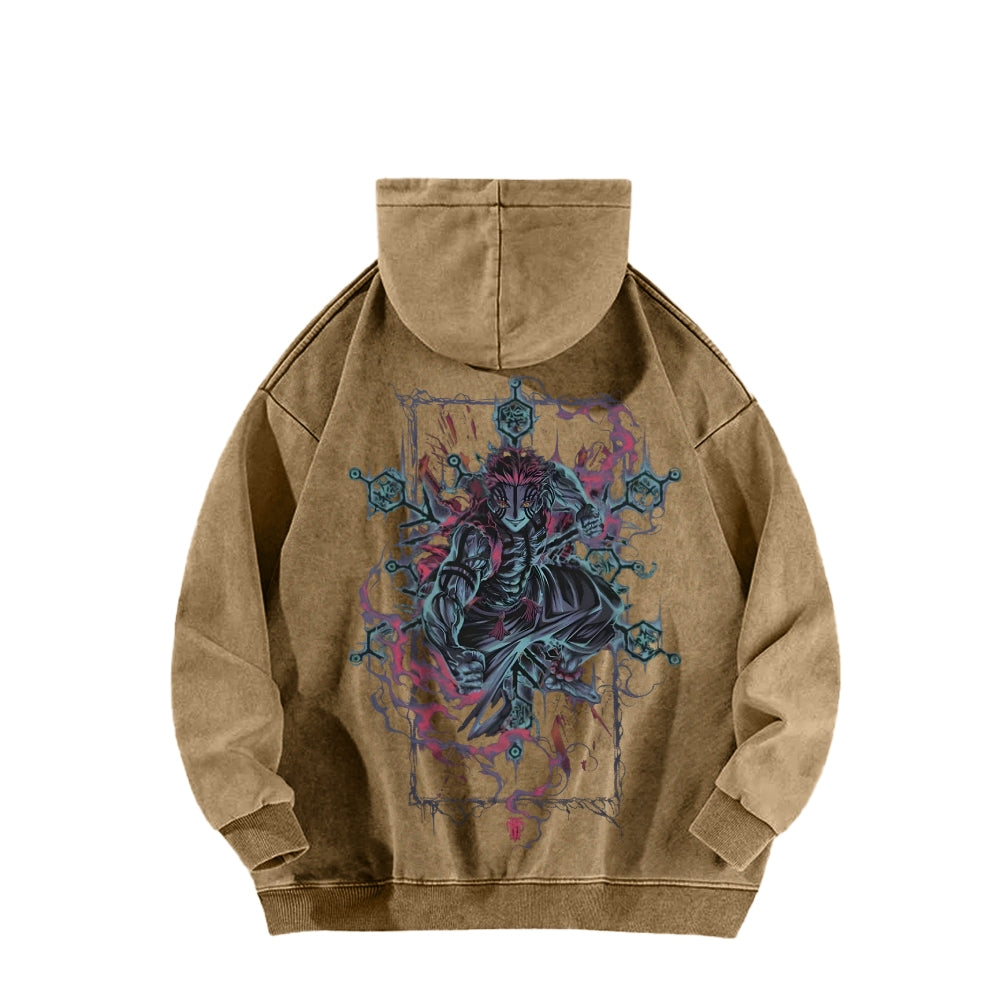 Demon Slayer washed unisex anime hoodie