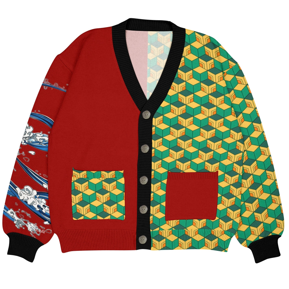 Ugly Cardigan Sweater Demon Slayer knitwear