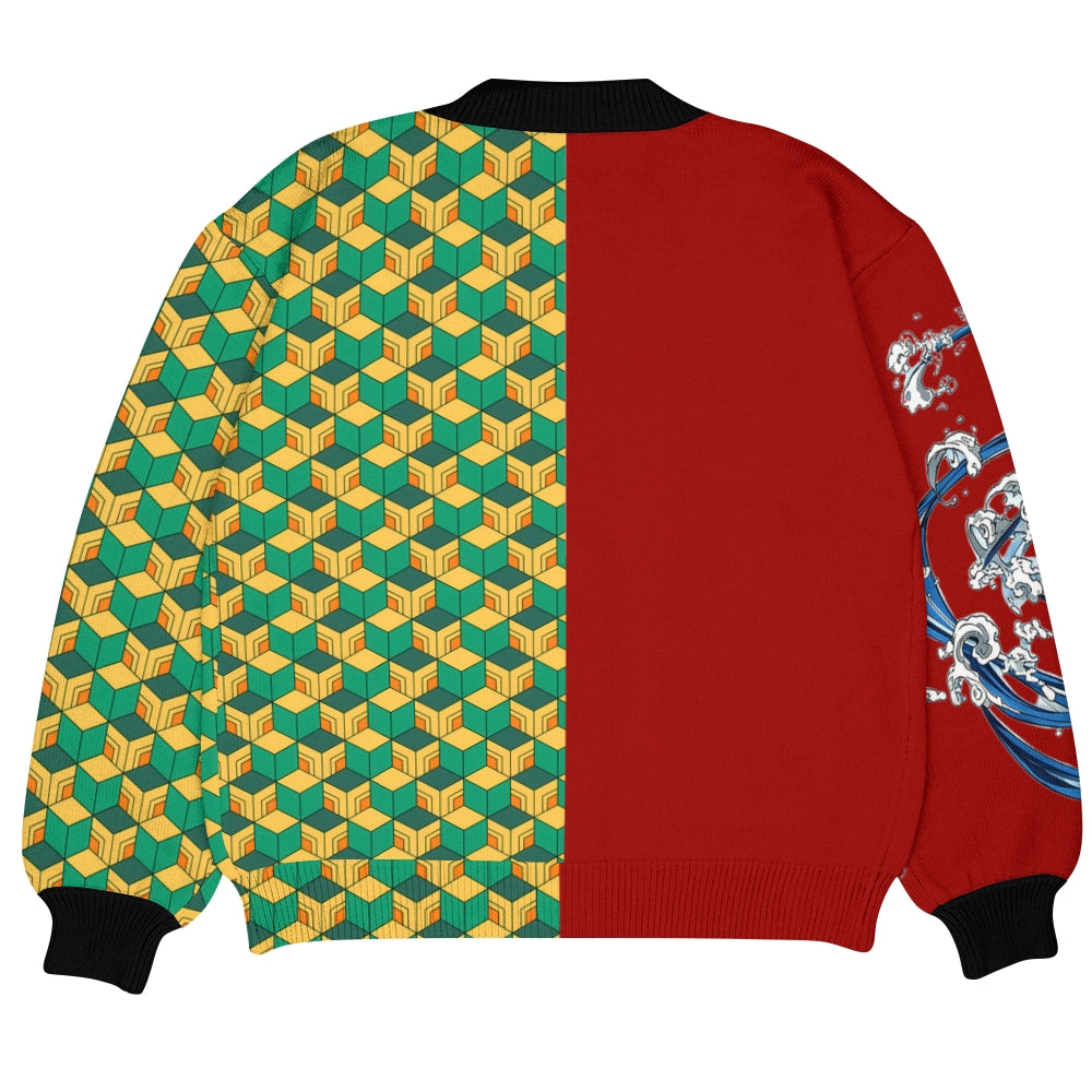 Ugly Cardigan Sweater Demon Slayer knitwear