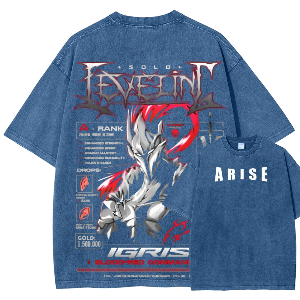 Unisex Fit Washed T-Shirt Solo leveling