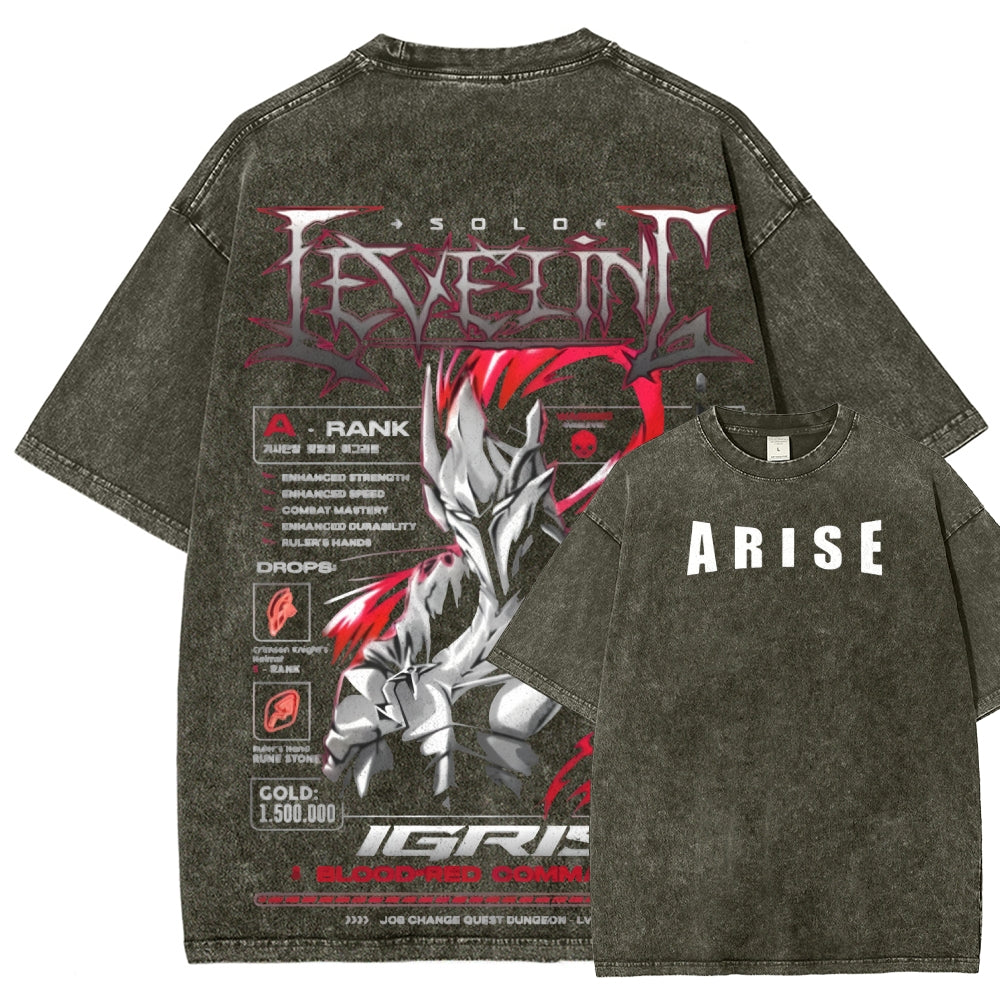 Unisex Fit Washed T-Shirt Solo leveling