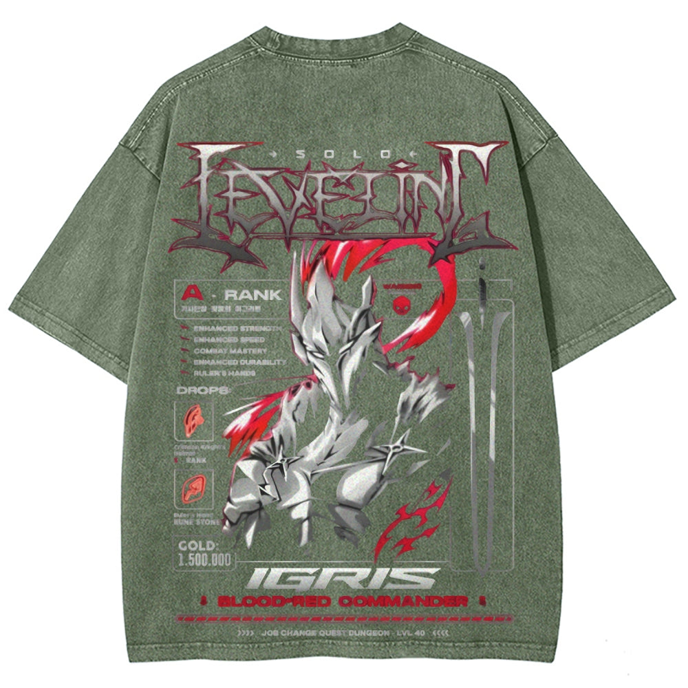 Unisex Fit Washed T-Shirt Solo leveling