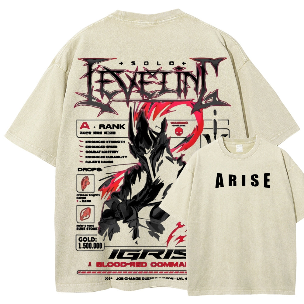 Unisex Fit Washed T-Shirt Solo leveling