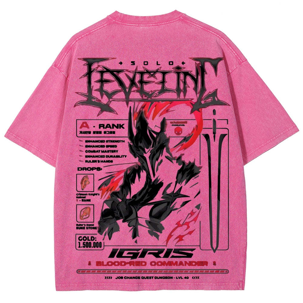 Unisex Fit Washed T-Shirt Solo leveling