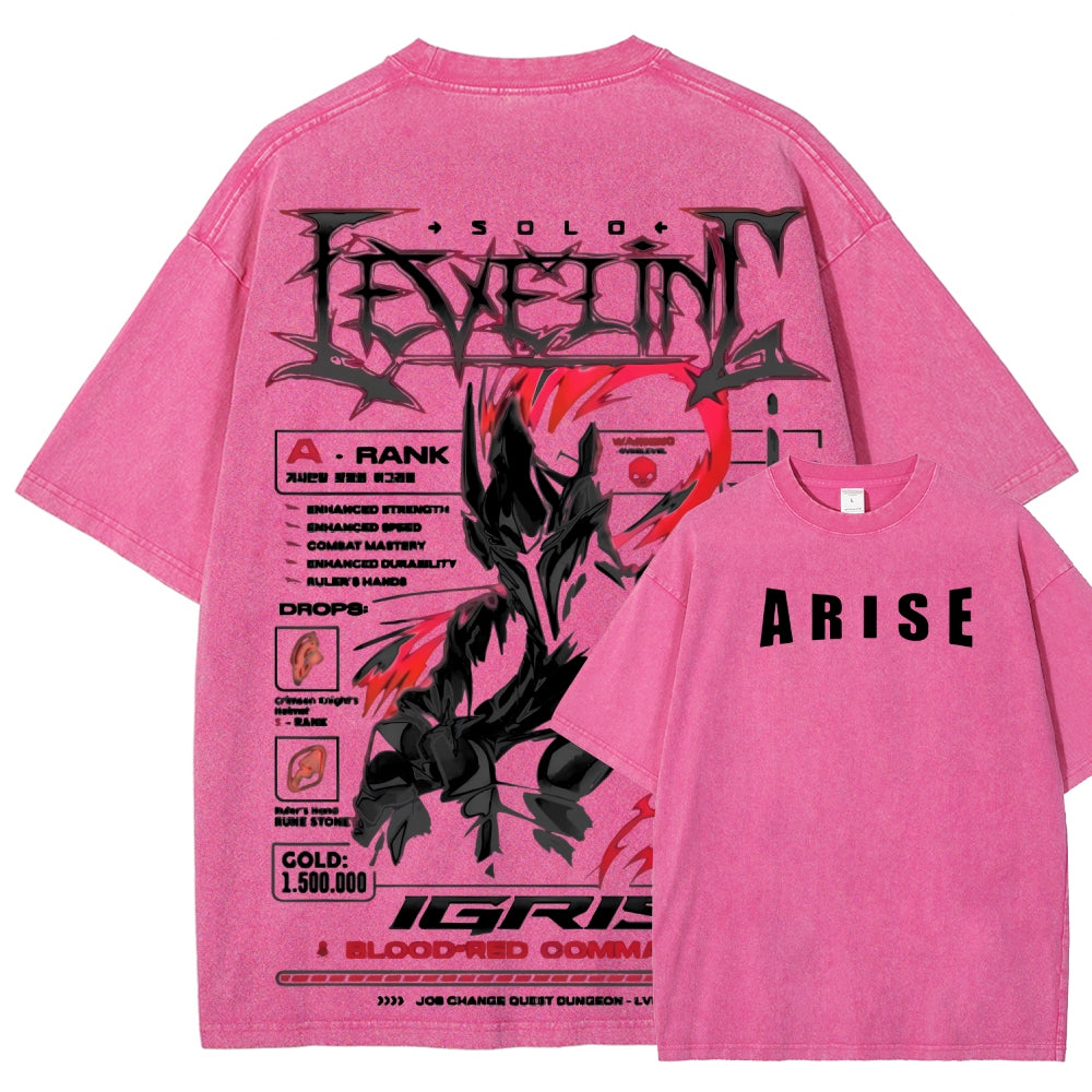 Unisex Fit Washed T-Shirt Solo leveling