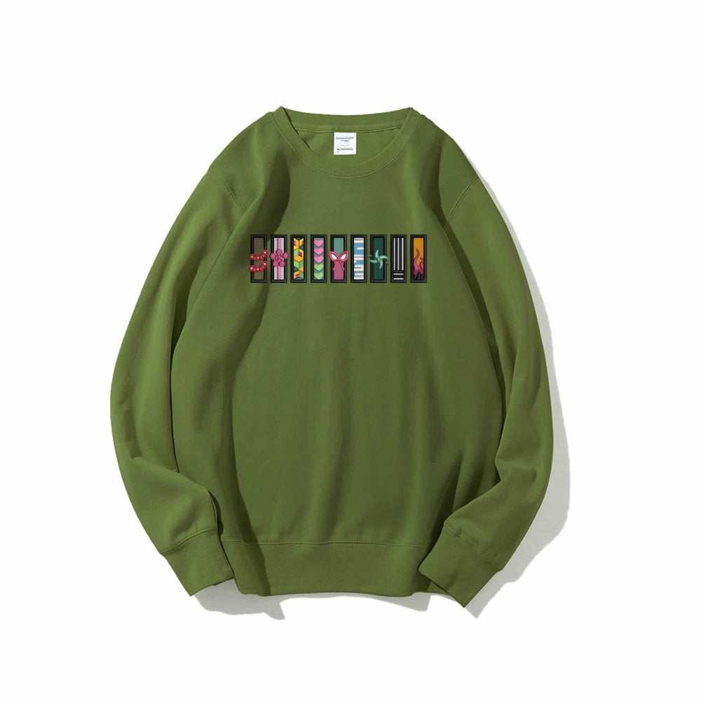Casual Crewneck Sweatshirt Demon Slayer
