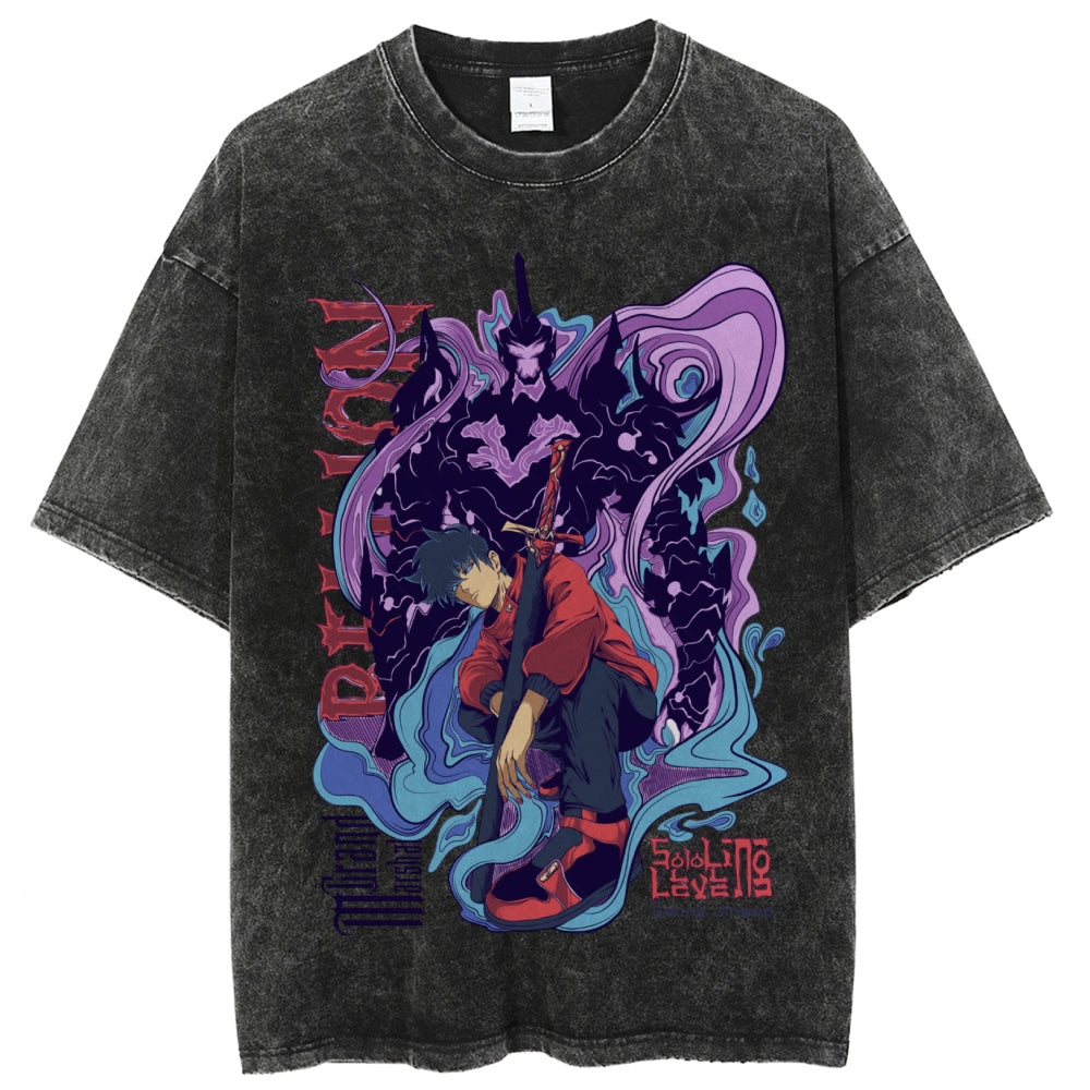 Unisex Vintage Washed Tee solo leveling