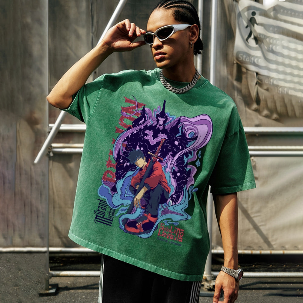 Unisex Vintage Washed Tee solo leveling