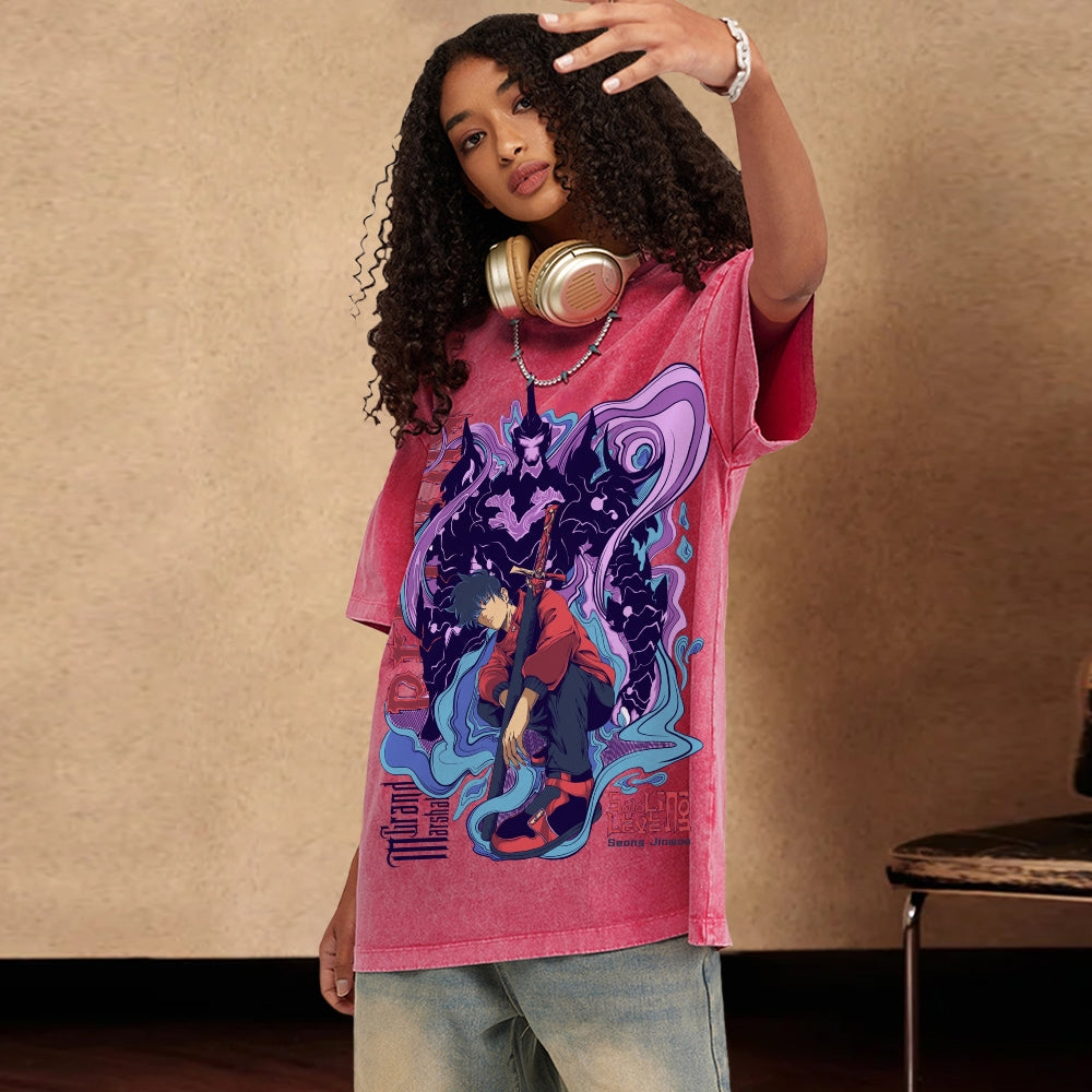 Unisex Vintage Washed Tee solo leveling