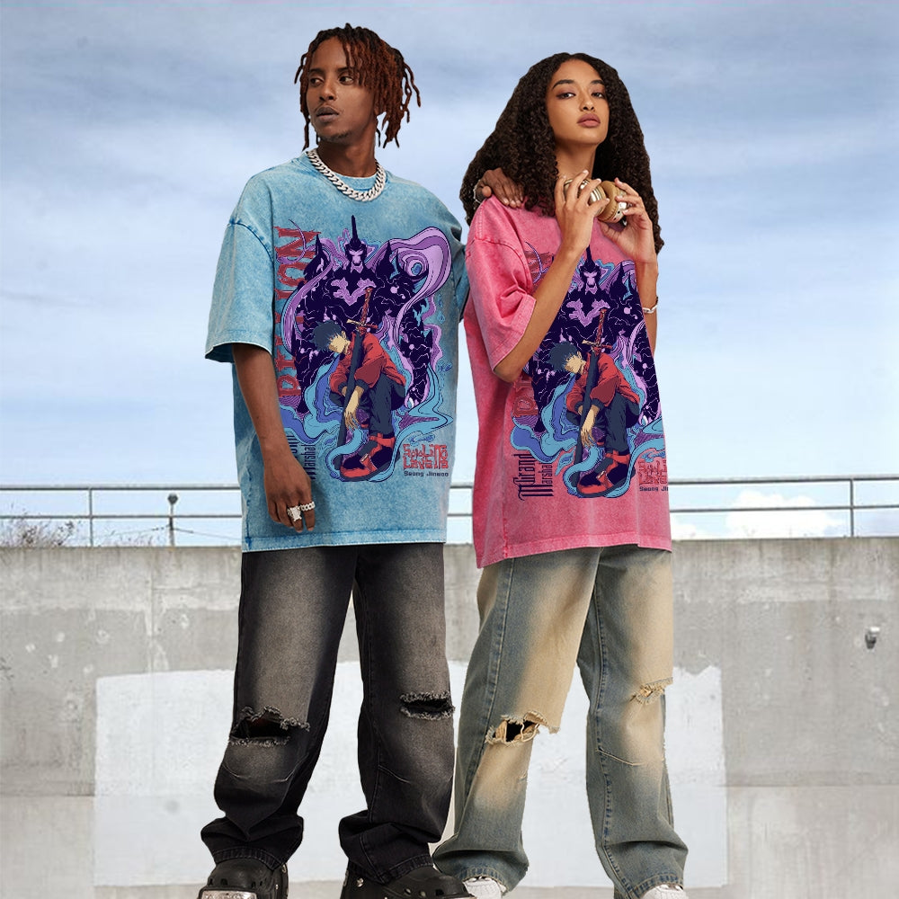 Unisex Vintage Washed Tee solo leveling