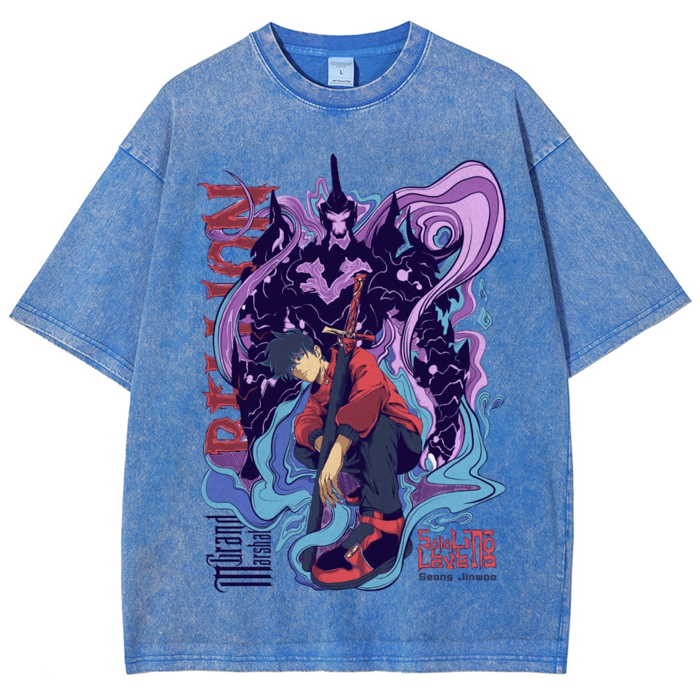 Unisex Vintage Washed Tee solo leveling