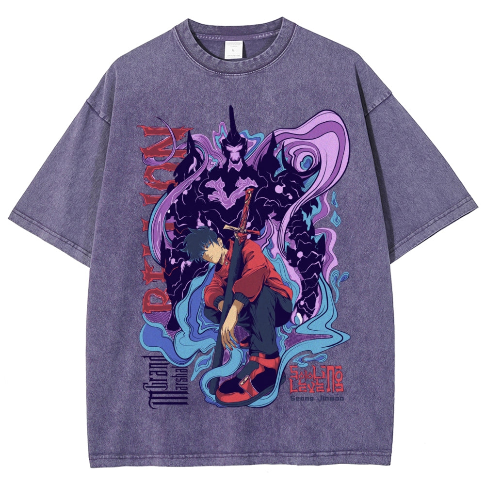 Unisex Vintage Washed Tee solo leveling
