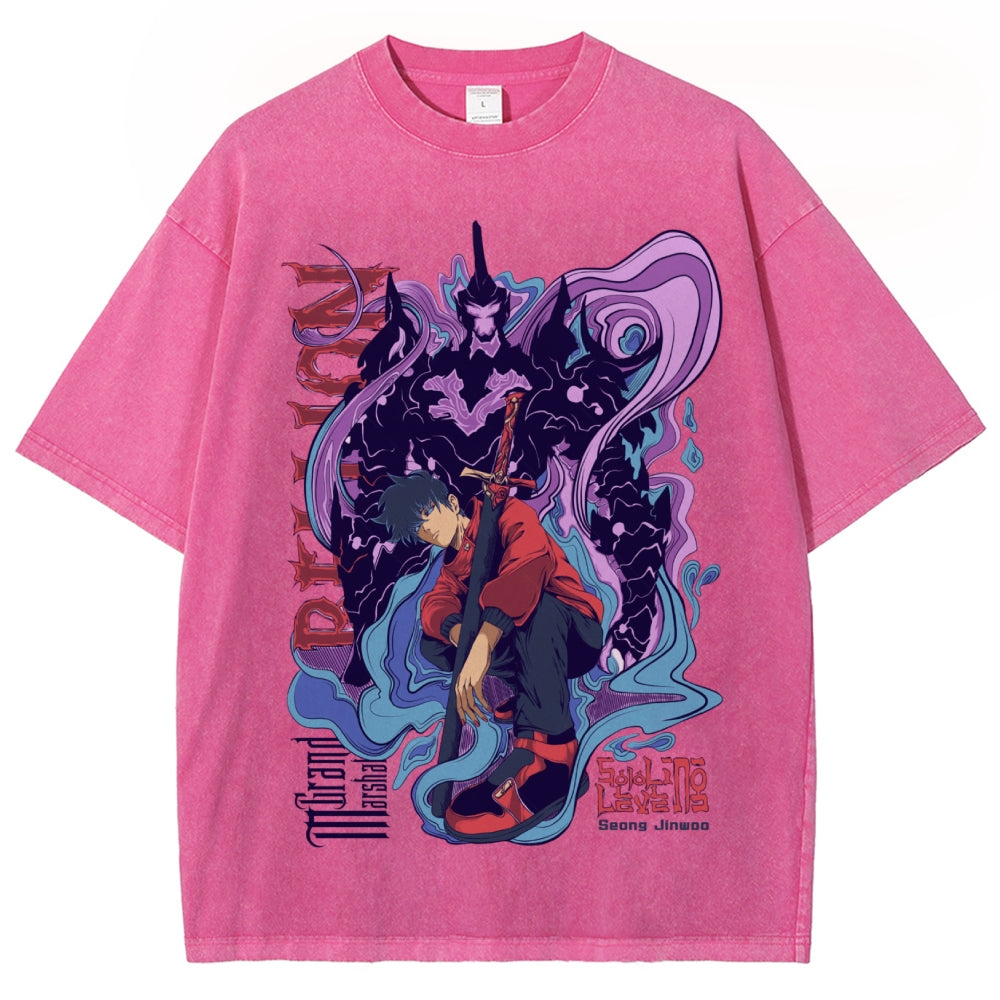Unisex Vintage Washed Tee solo leveling