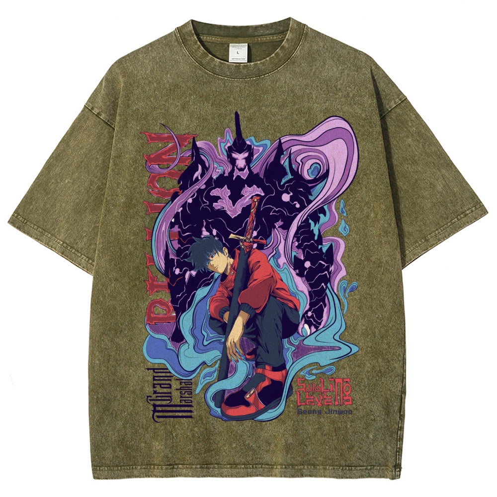 Unisex Vintage Washed Tee solo leveling