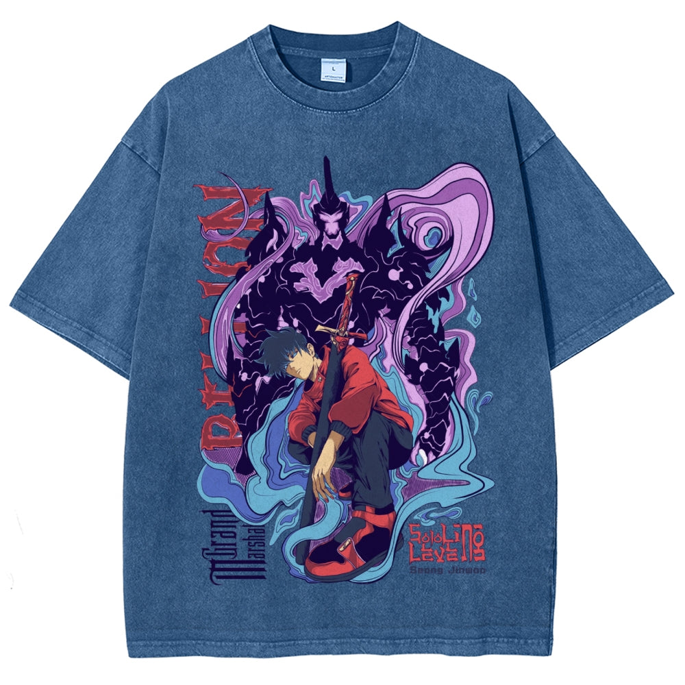 Unisex Vintage Washed Tee solo leveling