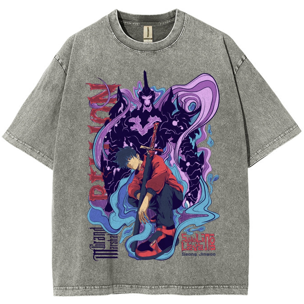 Unisex Vintage Washed Tee solo leveling