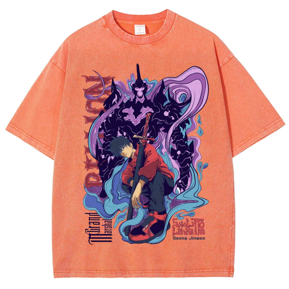 Unisex Vintage Washed Tee solo leveling