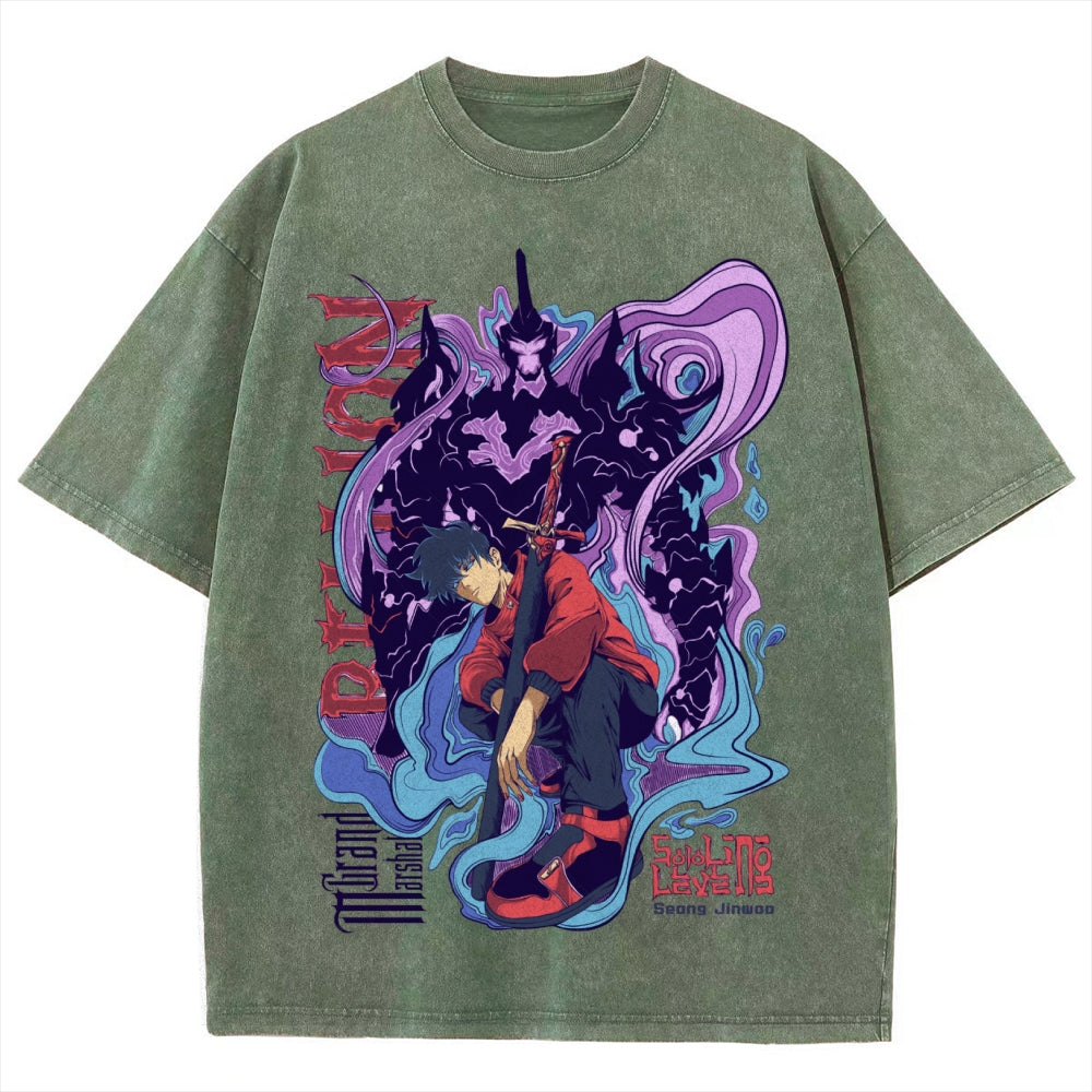Unisex Vintage Washed Tee solo leveling