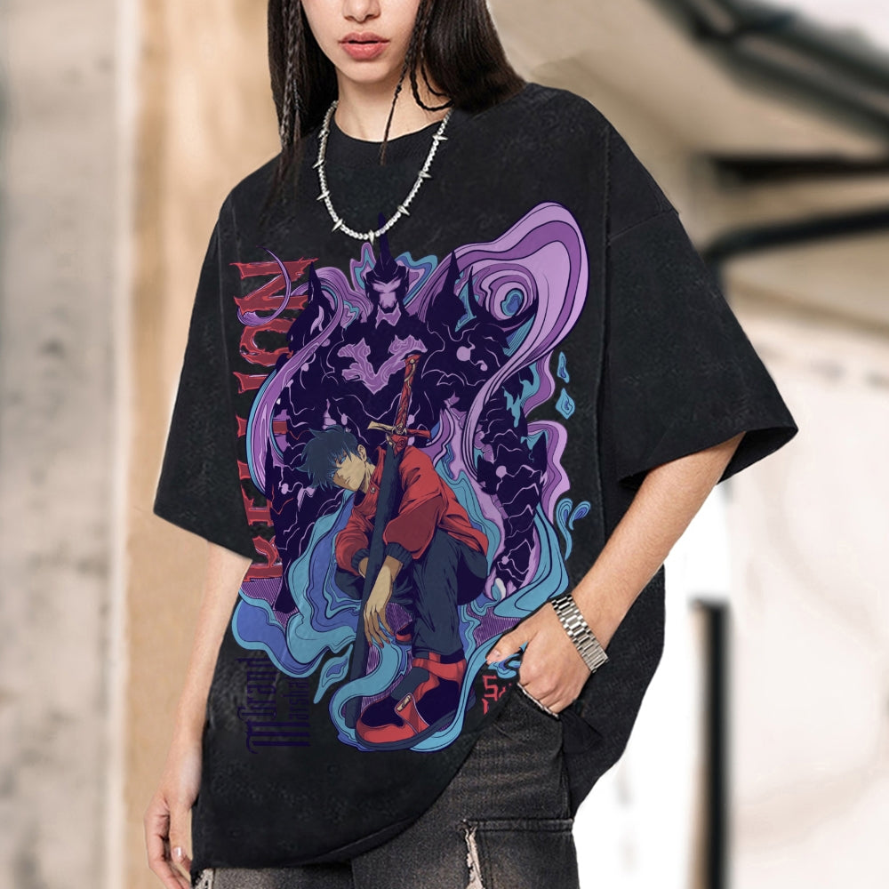 Unisex Vintage Washed Tee solo leveling