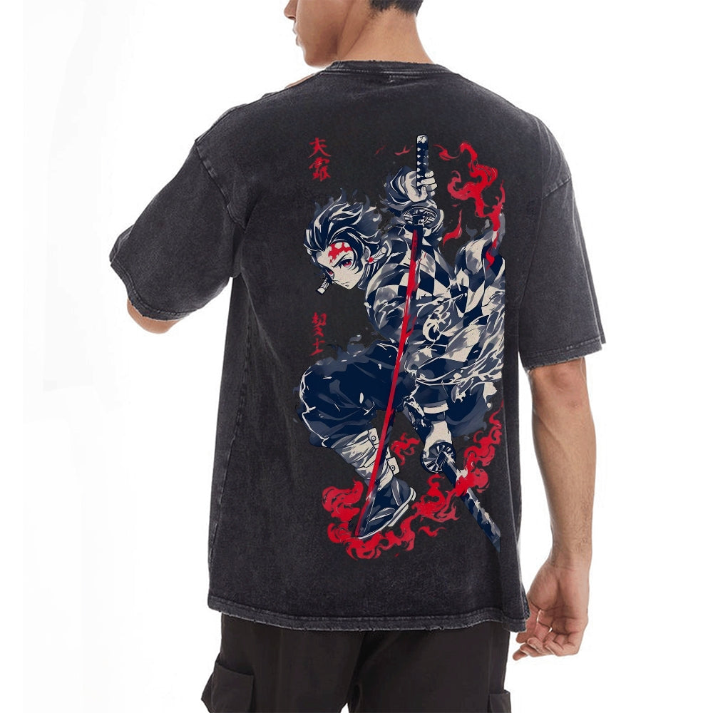 Vintage Oversized T-Shirt Demon Slayer