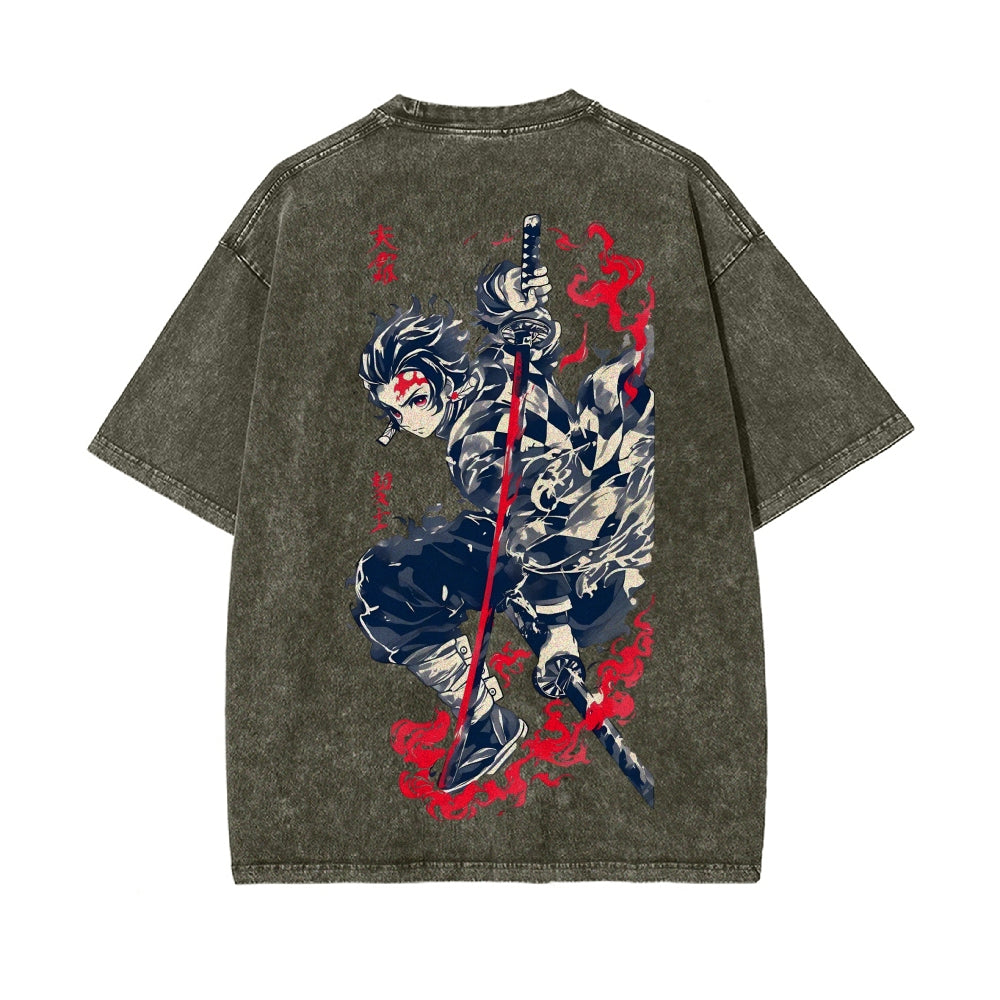 Vintage Oversized T-Shirt Demon Slayer