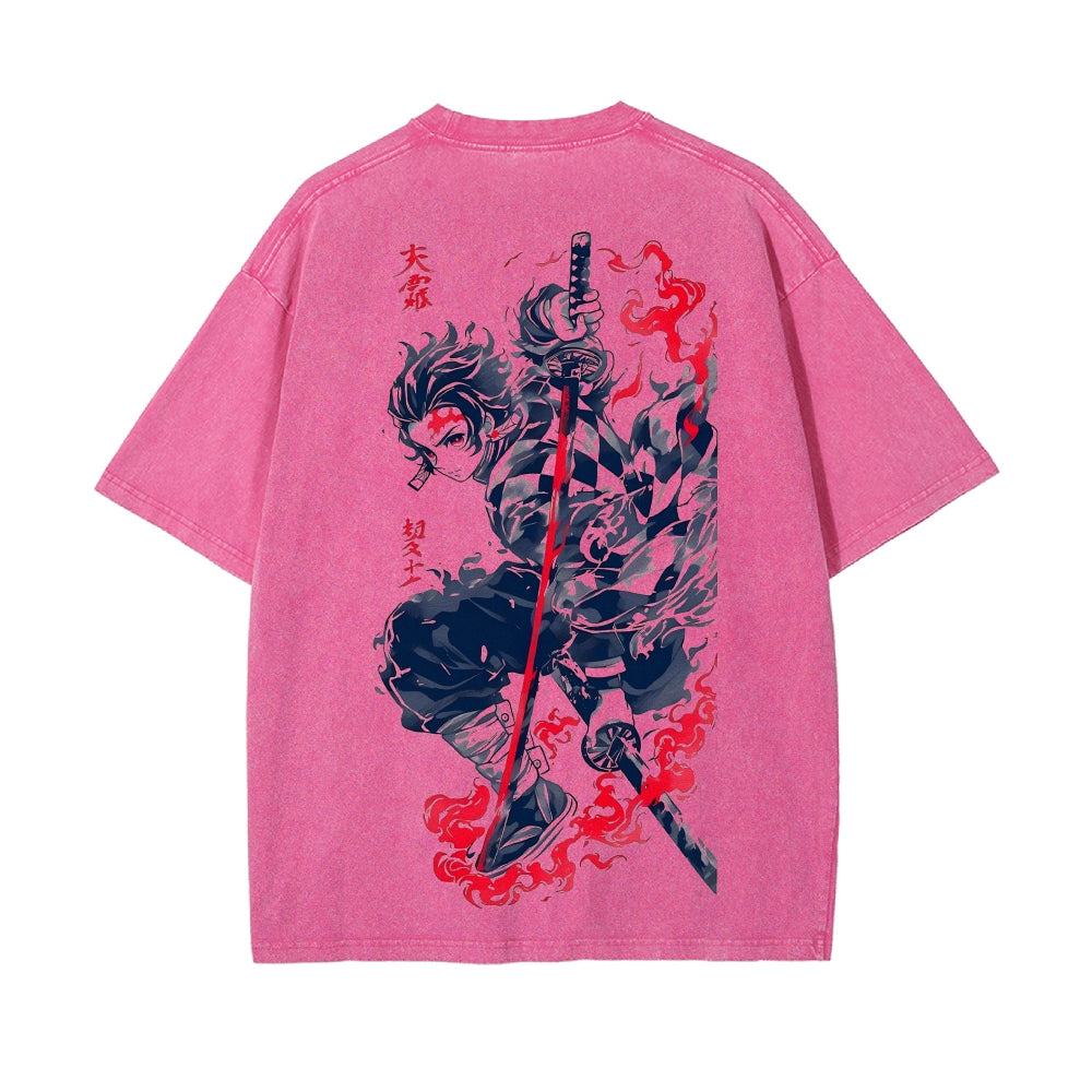 Vintage Oversized T-Shirt Demon Slayer