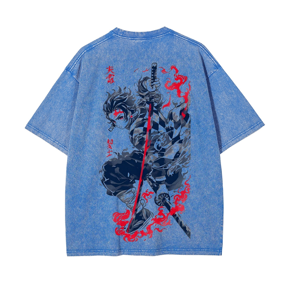 Vintage Oversized T-Shirt Demon Slayer