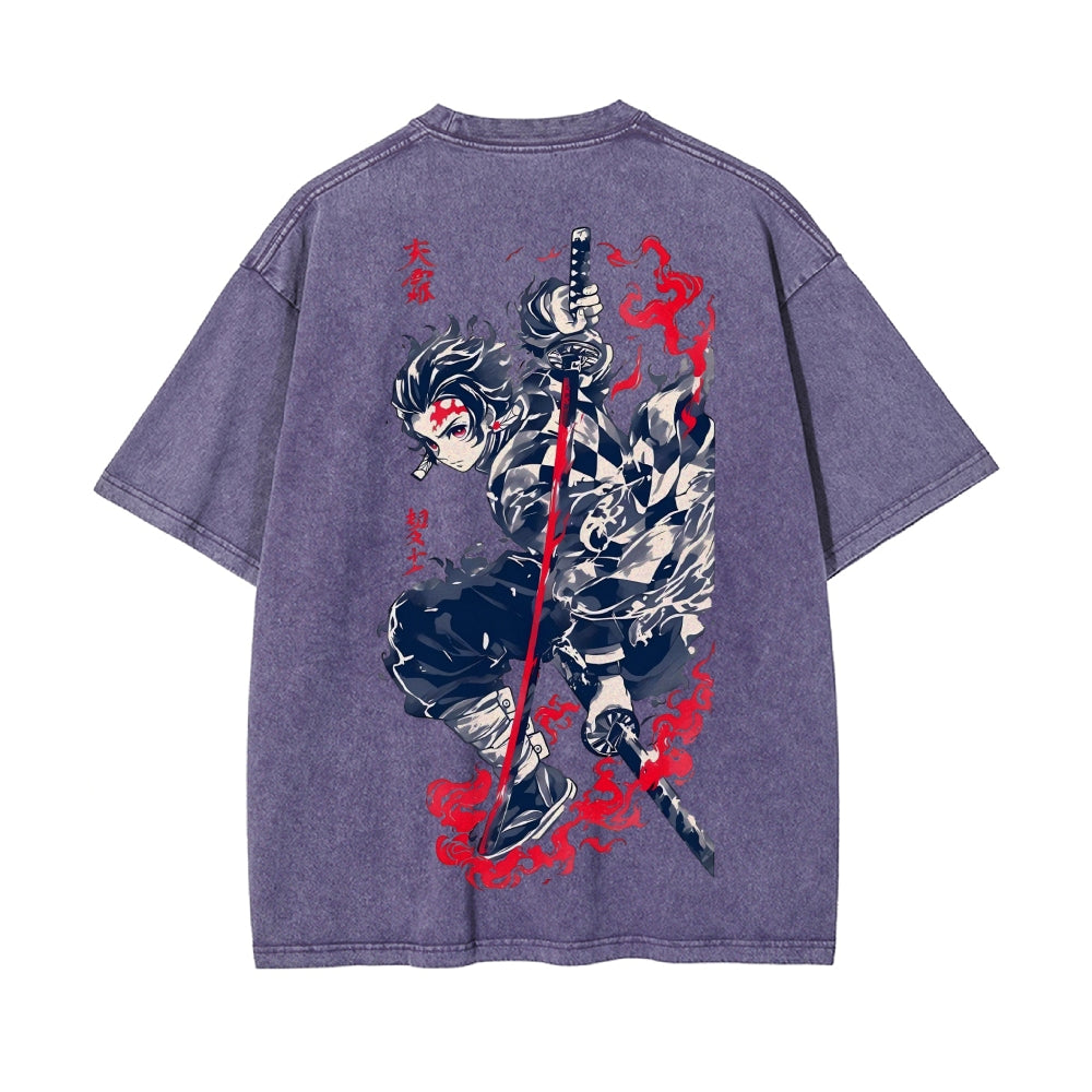 Vintage Oversized T-Shirt Demon Slayer