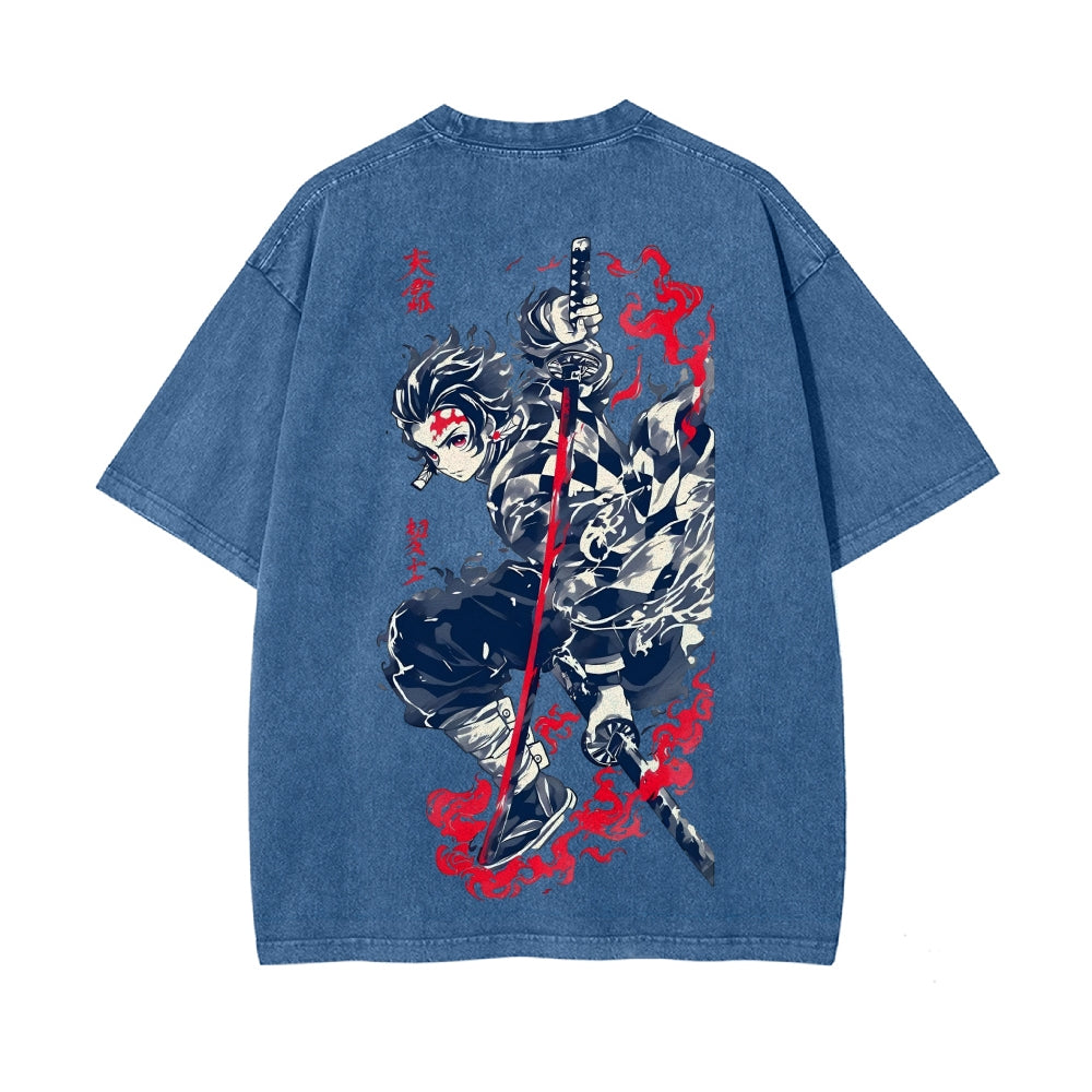 Vintage Oversized T-Shirt Demon Slayer
