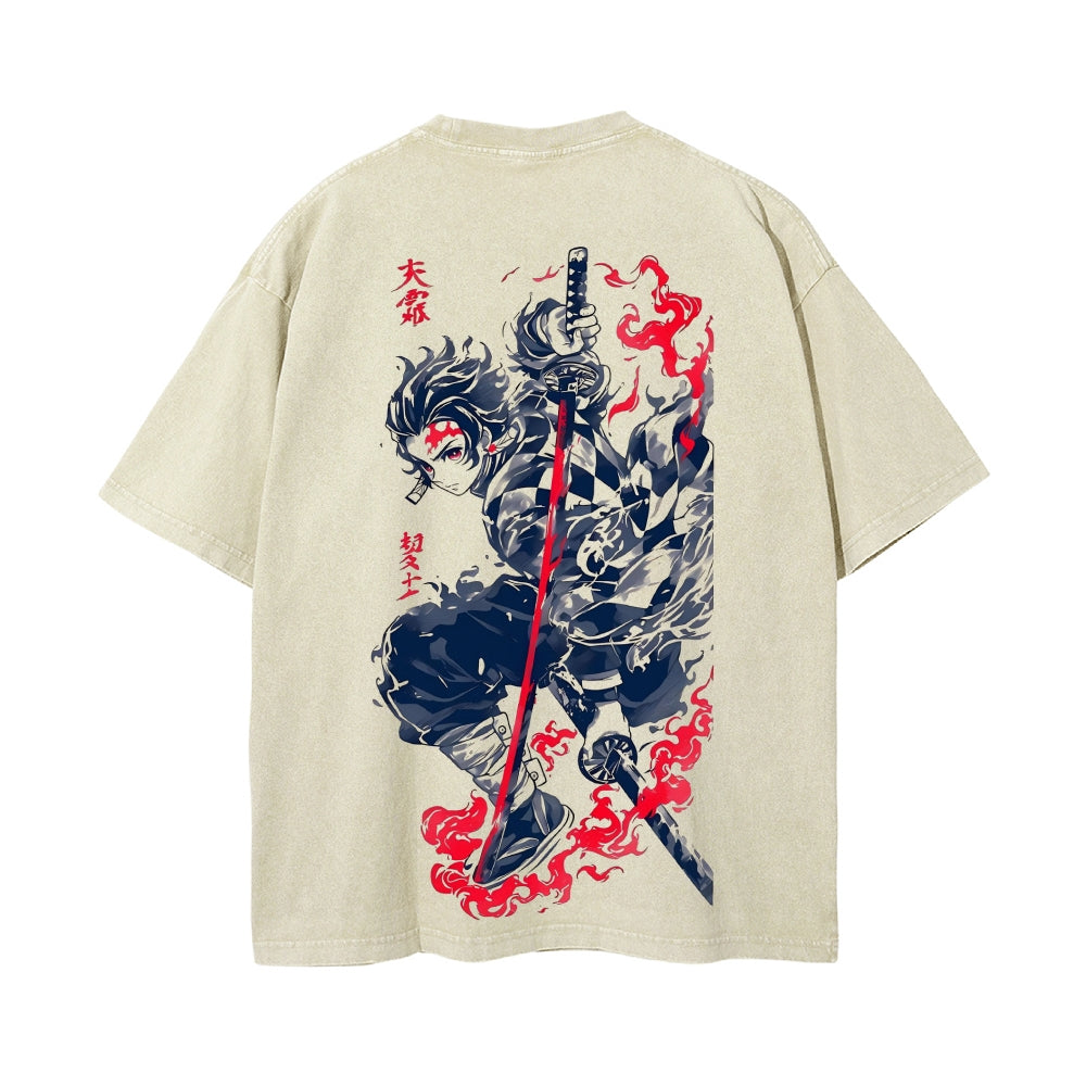 Vintage Oversized T-Shirt Demon Slayer