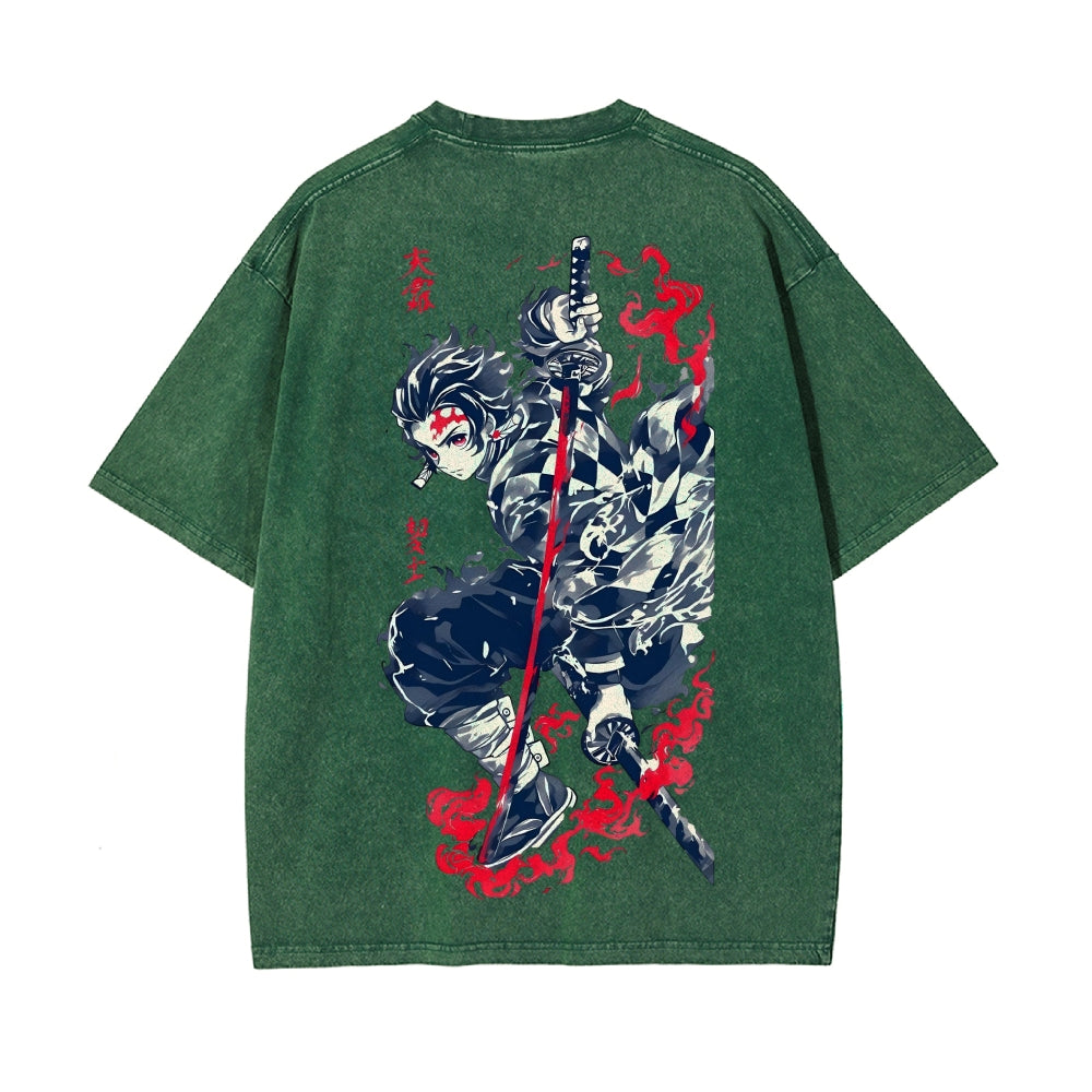 Vintage Oversized T-Shirt Demon Slayer