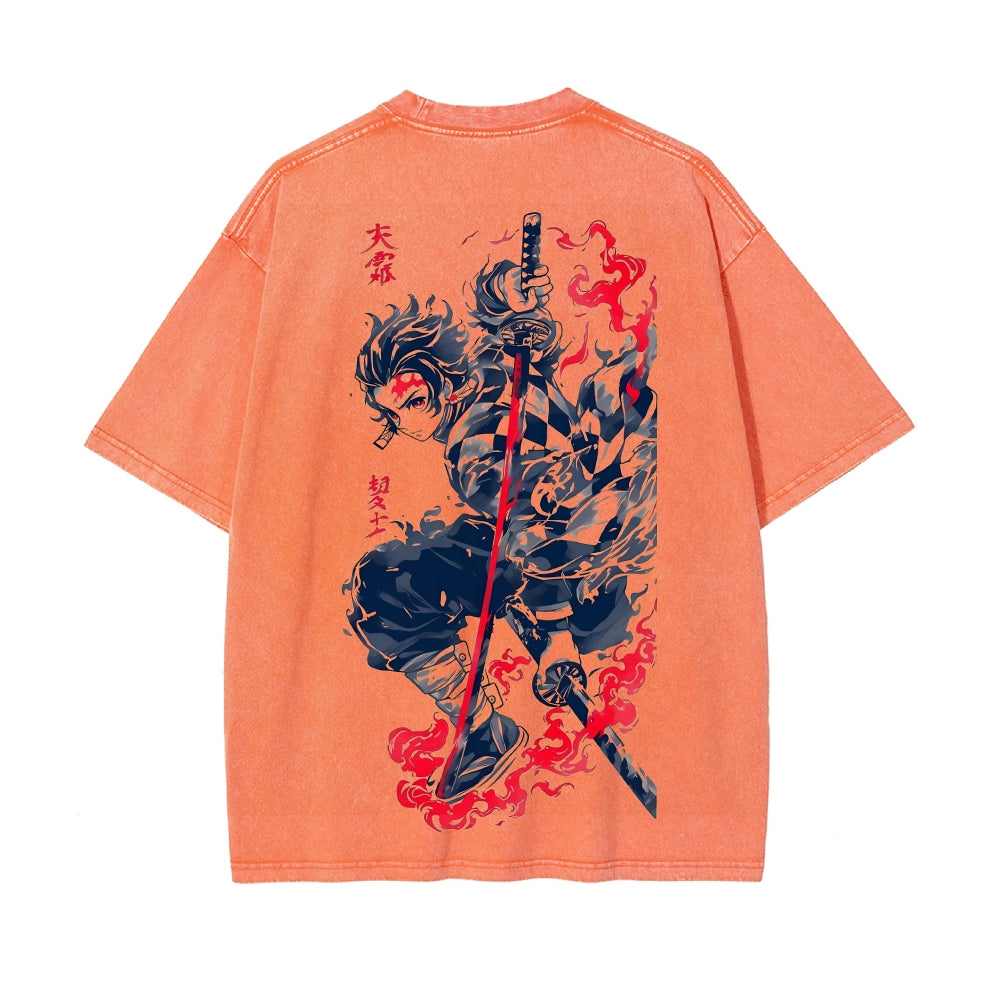 Vintage Oversized T-Shirt Demon Slayer