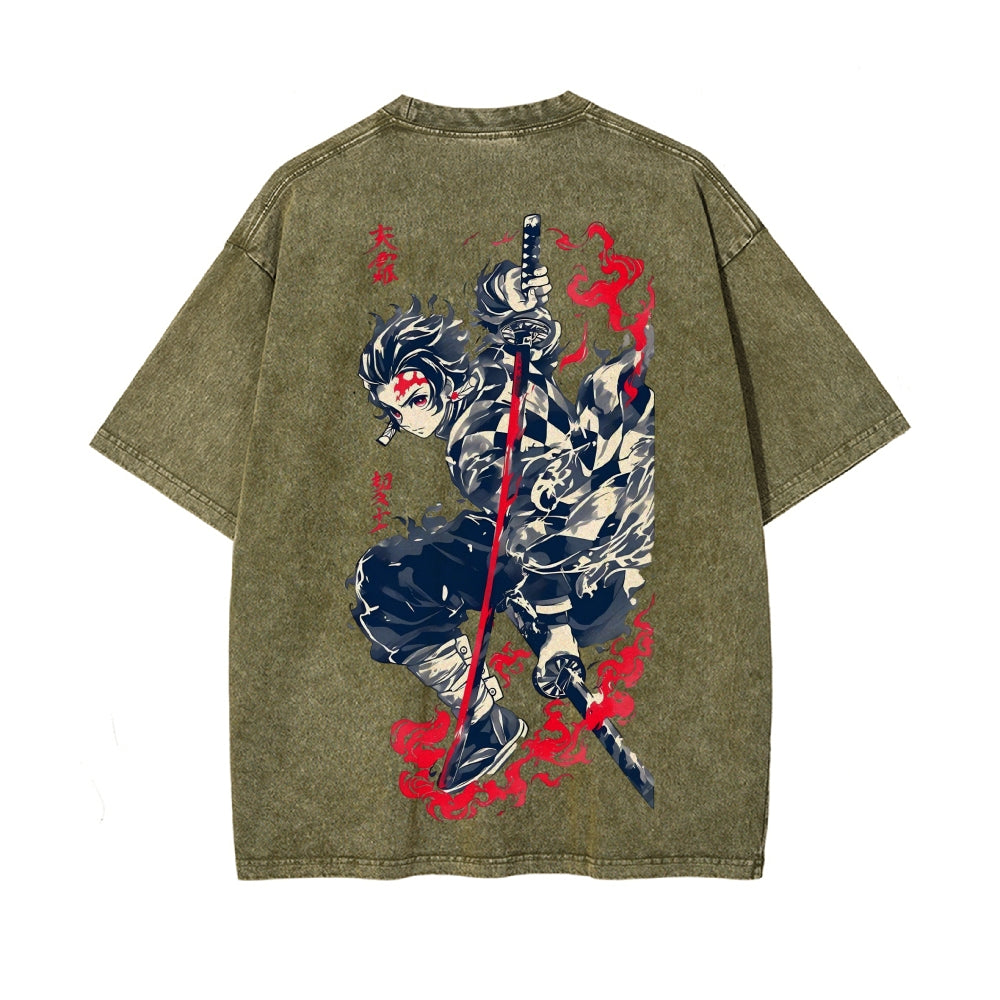 Vintage Oversized T-Shirt Demon Slayer