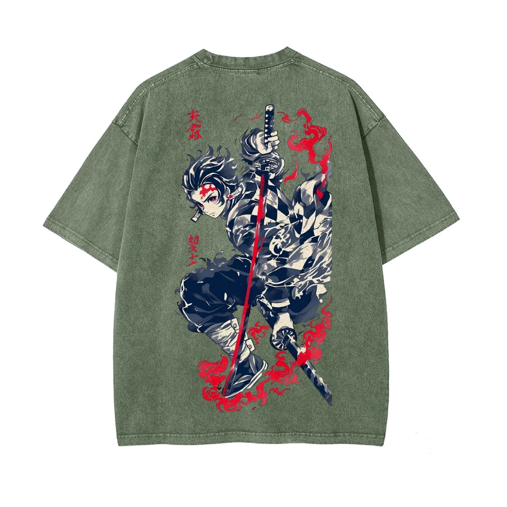 Vintage Oversized T-Shirt Demon Slayer