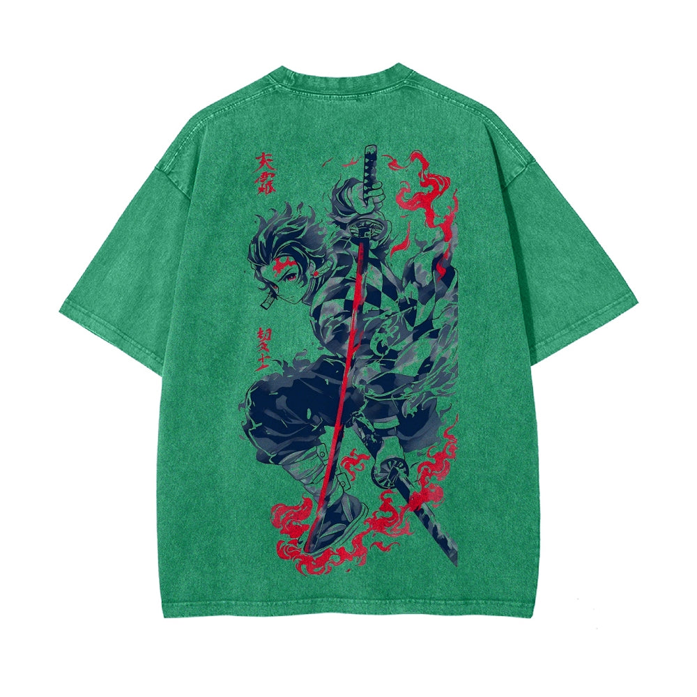 Vintage Oversized T-Shirt Demon Slayer