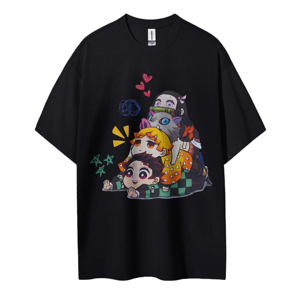 Demon Slayer Pure Cotton Unisex Crew Neck Anime T-Shirt