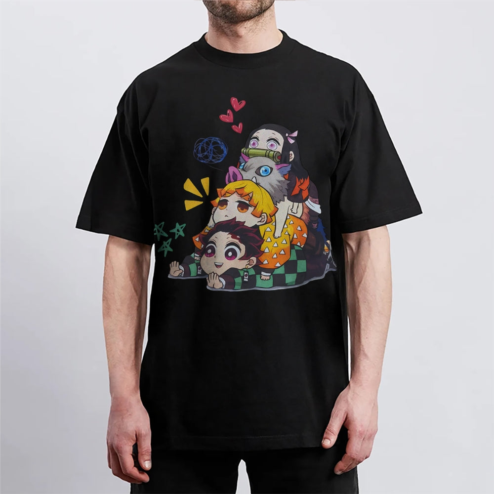 Demon Slayer Pure Cotton Unisex Crew Neck Anime T-Shirt