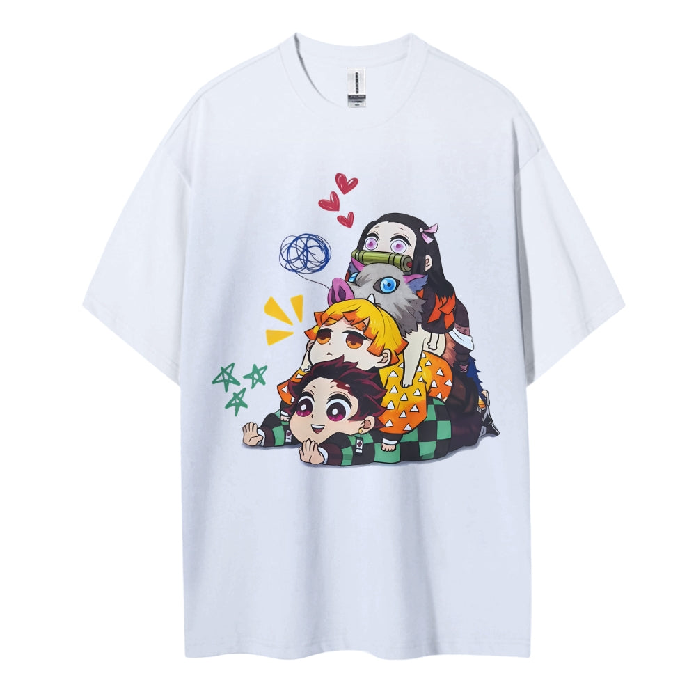 Demon Slayer Pure Cotton Unisex Crew Neck Anime T-Shirt
