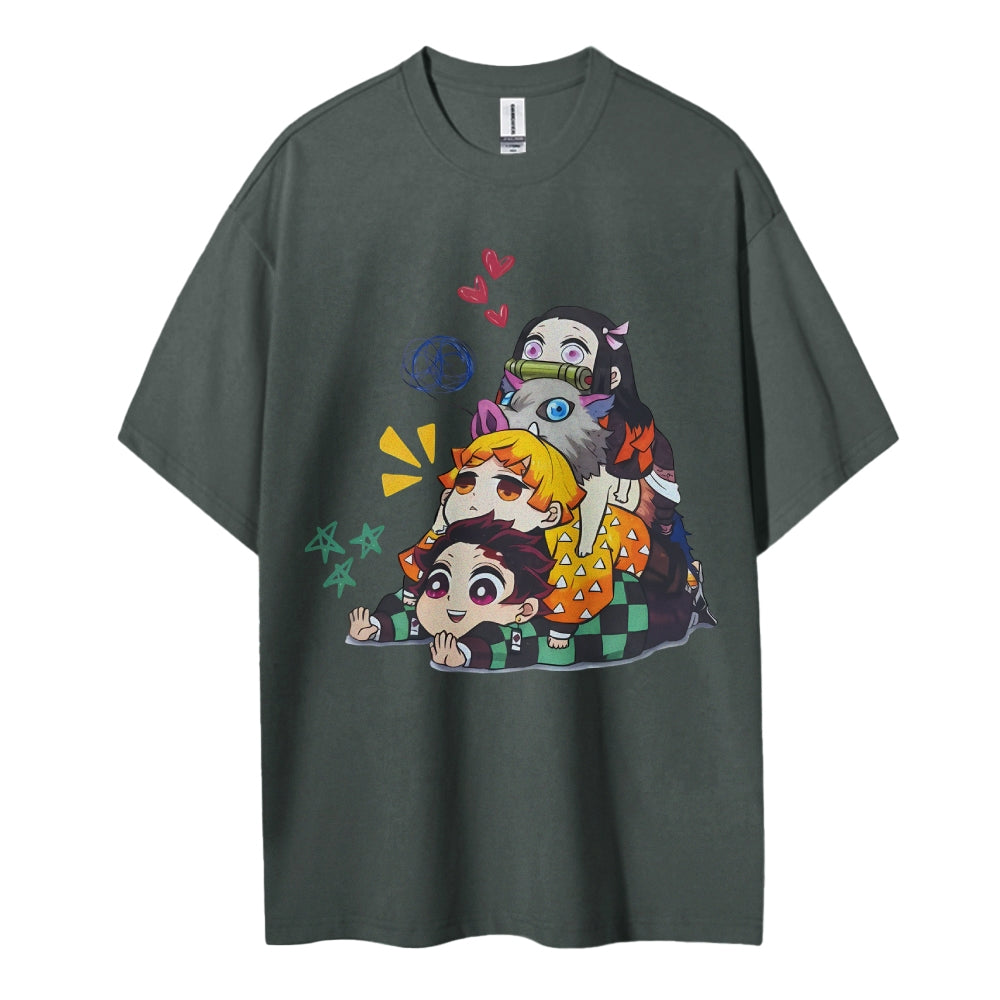 Demon Slayer Pure Cotton Unisex Crew Neck Anime T-Shirt