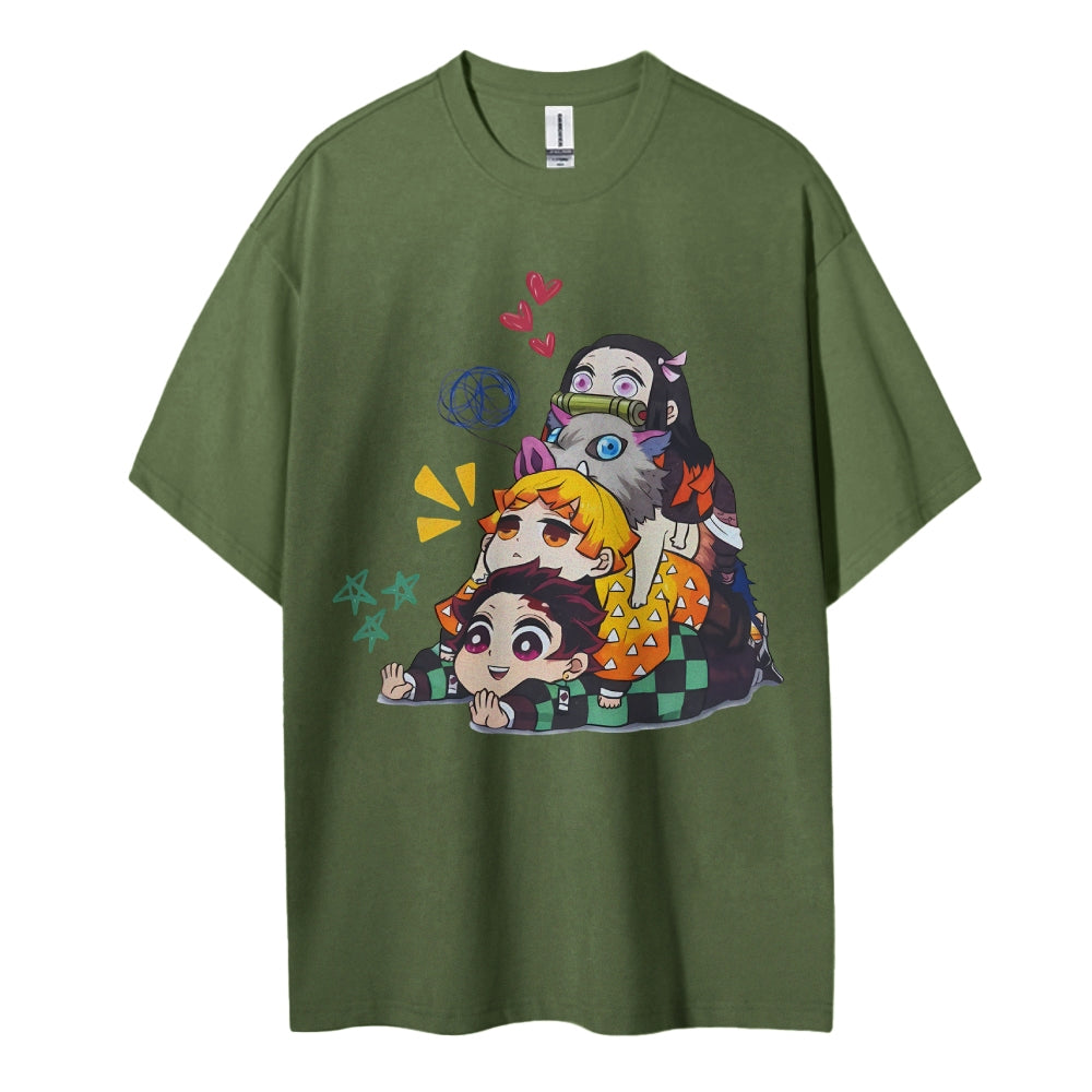 Demon Slayer Pure Cotton Unisex Crew Neck Anime T-Shirt
